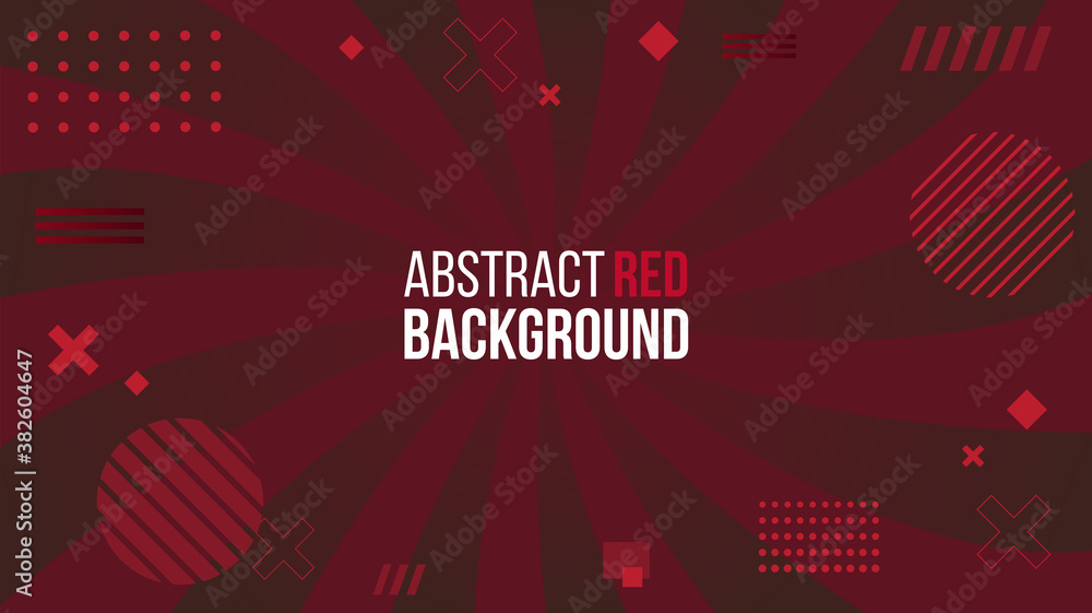 Aufkleber abstract red background gradient design with geometric composition.futuristic minimal pattern place 