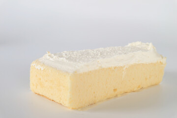 Milk Cake Saffron on white background