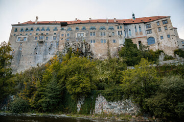 Fototapeta na wymiar Medieval castle of Cesky Krumlov, South Bohemia, Czech Republic