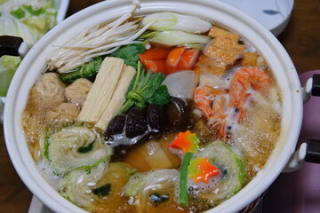 日本の伝統料理、寄せ鍋