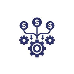 cash flow, funds or costs optimization icon