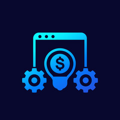 funding platform, project financing vector icon