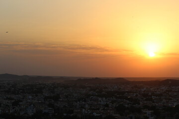 Fototapeta premium sunset in the mountains