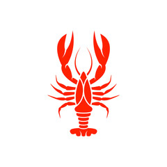 River crayfish vector isolated icon.