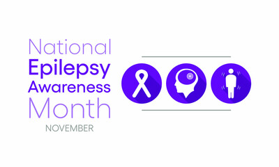 Vector illustration on the theme of National Epilepsy awareness month observed each year during November.