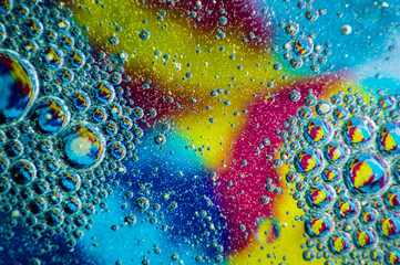 oil drops floating in water