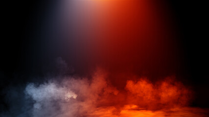 Mystery fog texture overlays for text or space. Smoke chemistry, mystery effect on isolated background. Stock illustration.