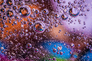 oil drops floating in water