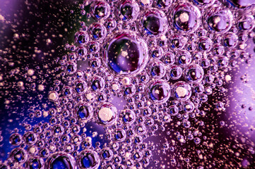oil drops floating in water