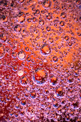 oil drops floating in water