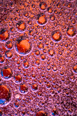 oil drops floating in water