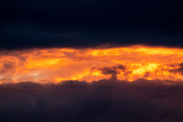 sunset in the sky