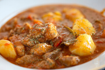 Hungarian goulash soup