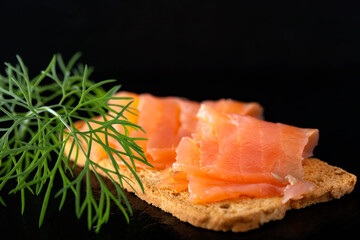 Toast with smoked salmon