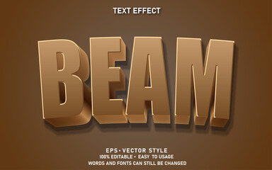 Editable Text Effect Beam Premium Vector