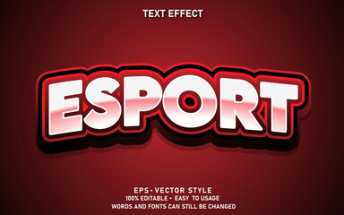 Editable Text Effect E-sport Premium Vector