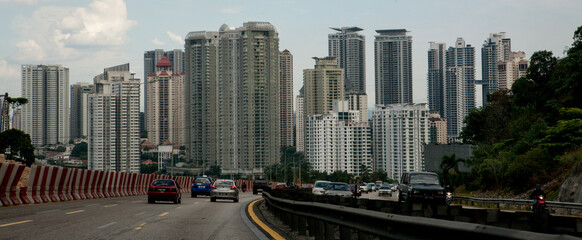 Cityscape of Kuala Lumpur. Beautiful modern developing city of Malaysia.