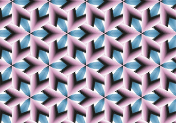 pink blue abstract image cartridge 3 d