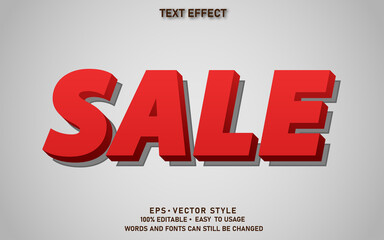 Editable Text Effect Modern Sale Premium Vector