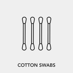 cotton swabs icon vector sign symbol