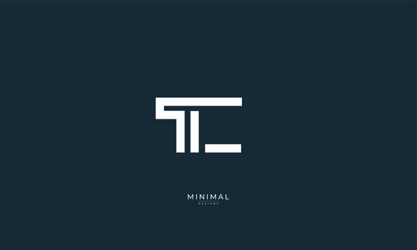 Alphabet letter icon logo TC