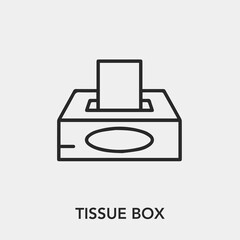 tissue box icon vector sign symbol