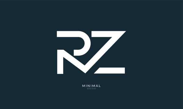 Alphabet letter icon logo RZ