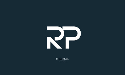 Alphabet letter icon logo RP