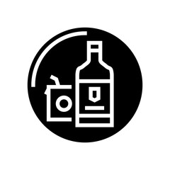 drinks department store glyph icon vector. drinks department store sign. isolated contour symbol black illustration