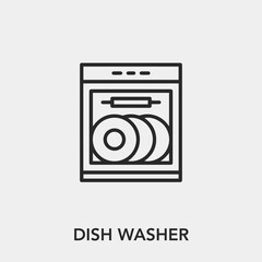 dish washer icon vector sign symbol