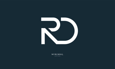 Alphabet letter icon logo RD