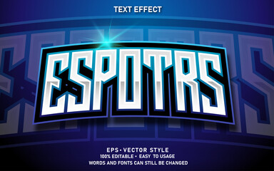 Editable Text Effect Modern E-sport Premium Vector