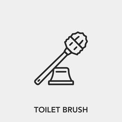 toilet brush icon vector sign symbol