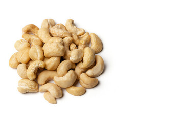 cashew nuts on a white background