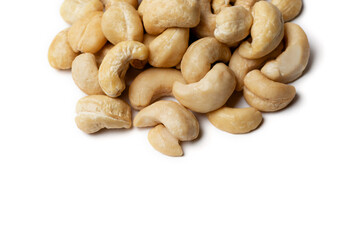 cashew nuts on a white background