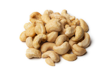cashew nuts on a white background