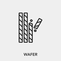 wafer icon vector sign symbol