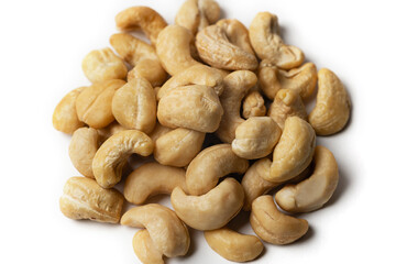 cashew nuts on a white background