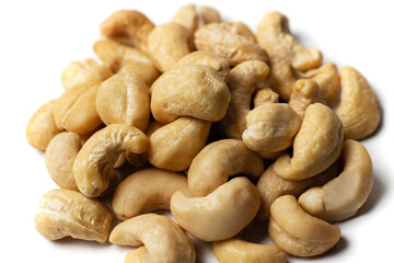 cashew nuts on a white background