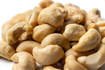 cashew nuts on a white background