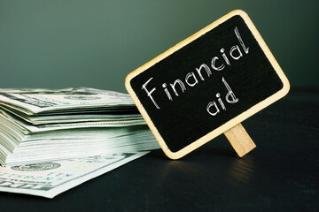 Financial aid is shown on the conceptual business photo