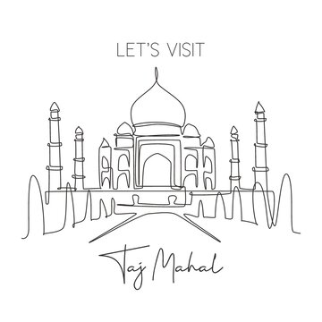 Taj Mahal drawing sketch  Stock Illustration 55017469  PIXTA