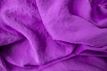  Purple banner. The texture of the silky fabric in soft folds. Glamorous background for blogger