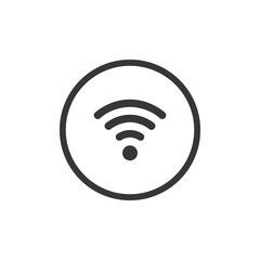 Wi-fi icon isolated on white background. Internet network connection Vector illustration
