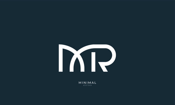 Alphabet letter icon logo MR