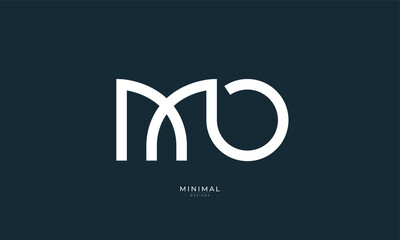 Alphabet letter icon logo MO