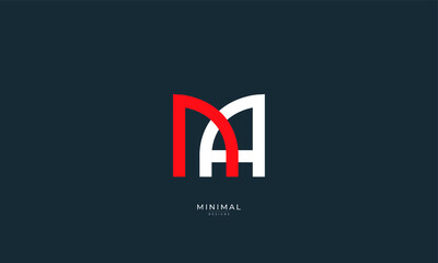 Alphabet letter icon logo MA
