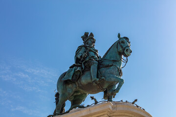 Statue von König Joseph in Lissabon