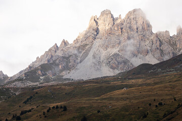Mountain landscape with sky and clouds - Alps