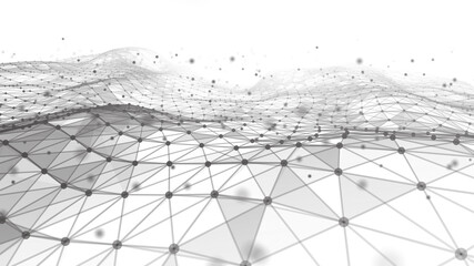 Abstract Molecural background. Particles wave. Science background. Space abstract. Futuristic point wave. 3D abstract digital wave particles. Landscape background . 3d rendering.